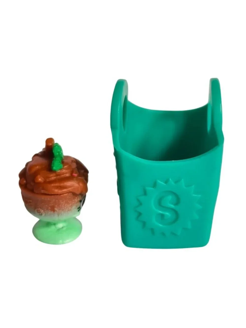 Shopkins Choc Mint Charlie #SHP-013 Rare Figure Season 6 Green Tote Bag HTF